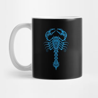 Blue and Black Tribal Scorpion Mug